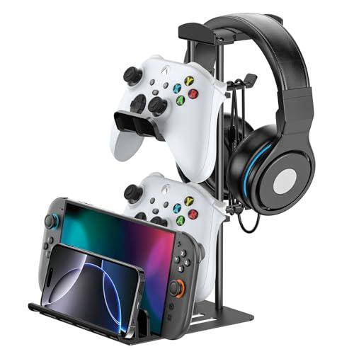 KDD Porta Cuffie Gaming Supporto Controller da Scrivania Stand da Tavolo Organizer per Bose, Sennheiser, Sony, Xbox One, PS4, PS5,PC Accessori