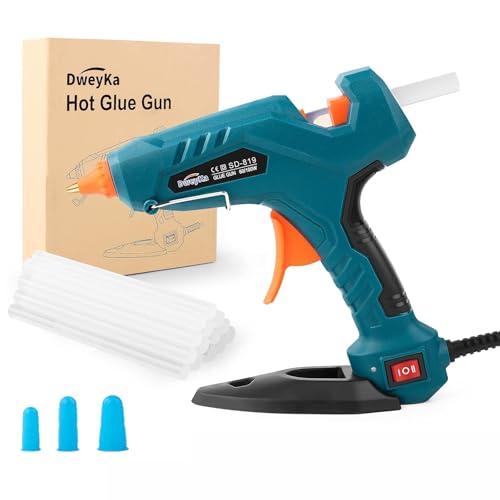 Dweyka Hot Glue Gun, 60/100W Dual Power Glue Gun Kit with Glue Gun Sticks 11mm, Professional Level Multifunctional Glue Gun for DIY School Craft Projects and Quick Home Repairs