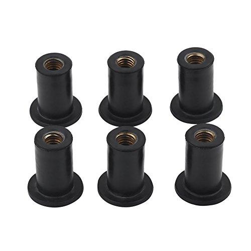 Asixx Dadi in gomma M5, dadi in gomma M5 Dadi per parabrezza in gomma di qualità, indossabili e resistenti per moto Kayak Canoe Boats (6pcs)