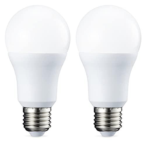 Amazon Basics Lampadina LED E27, 10.5W (equivalenti a 75W), Luce Bianca Calda, Dimmerabile - confezioni da 2