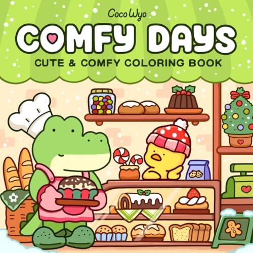 Comfy Days: Coloring Book for Adults and Teens Featuring Super Cute Animal Characters in Cozy Hygge Moments for Relaxation
