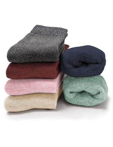 Occulto 6 Paia de CALZE TERMICHE DONNA, CALZINI INVERNALI di COTONE