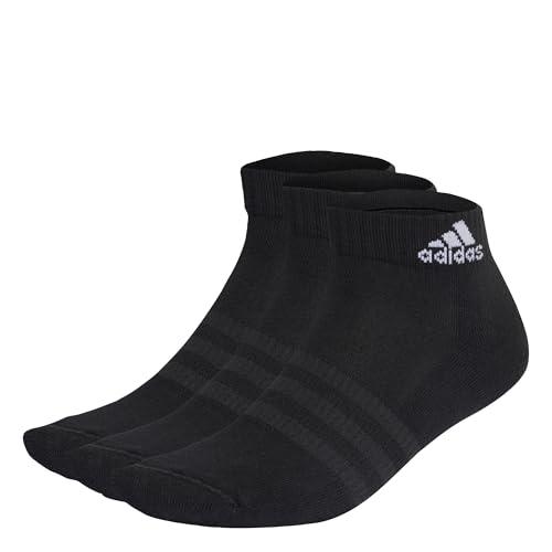 adidas Unisex - Adulto Cushioned Sportswear Ankle Socks 3 Pairs, Black / White, 40-42