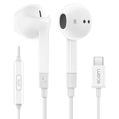 LUDOS FEROX Cuffie USB C, Garanzia 5 Anni, Auricolari USB C In-Ear per iPhone 17 16 15 Pro Max Plus Air iPad Pro Air, Cuffie Type C con Microfono per Samsung Galaxy S24 S23 Ultra S22 S21 FE S20 Z
