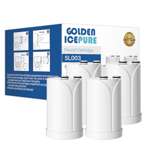 GOLDEN ICEPURE Brita On Tap Pro V-MF Filtro Acqua Rubinetto (600L) - Confezione da 4 Pezzi Filtri Brita per Rubinetto​