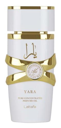 Lattafa Yara Moi - Olio profumato concentrato puro, fruttato, floreale, dolce, legnoso, per donne, 19,0 g/20 ml