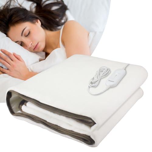 BEPER P203TFO101 Scaldaletto Elettrico Singolo, 150x80 cm, 3 Livelli di Temperatura, Comando Removibile, Lavabile in Lavatrice, Spegnimento Automatico Sicuro