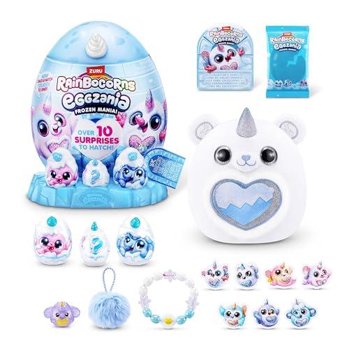Rainbocorns Eggzania Frozencorn Mania di ZURU, peluche da collezione per bambine dai 3 anni in su (SNOWBELLA)