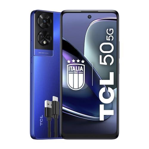 TCL Mobile 50 Smartphone 5G, chipset MediaTek Dimensity 6100+, Display 6.56 pollici HD+ 90Hz, 128GB, 8GB RAM, 4GB e 4GB RAM expansion, Dual Camera Hybrid 50 MP, Android 14, 5010 mAh, Dark Blue