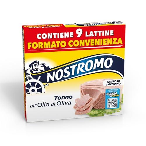 Nostromo - Tonno all'Olio di Oliva, Multipack 9 Lattine da 60g - Fonte di Proteine, Senza Conservanti