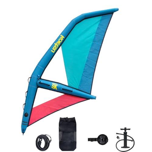 aromaoveite Vela da Windsurf, Vela Gonfiabile Portatile per Tavola da Stand Up Paddle con Base Girevole A 360° | Finestra di Sicurezza | Zaino | Tessuto in PVC Oxford per Windsurf, Avventura, 4,3 M