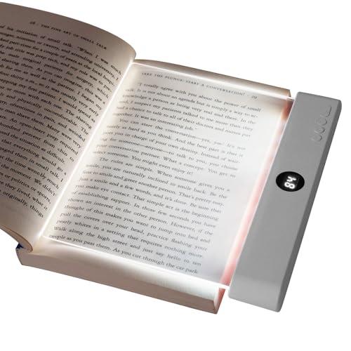 HOTUT LED Pannello Luce da Lettura, Lampada per Libro Con Cura Degli Occhi per Lettura Notturna, Lightwedge Piatto, Bianco