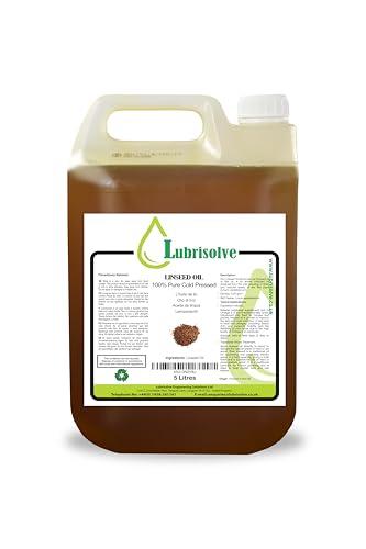 Lubrisolve, olio di semi di lino, 100% puro, pressato a freddo, 5 litri