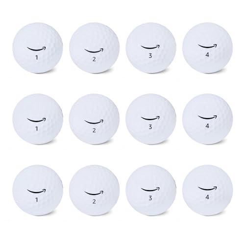 Amazon Basics Palline da Golf con Nucleo Morbido, Confezione da 12, Colore Bianco