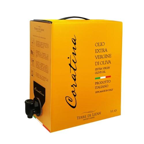 Terre di Lidia - Olio extravergine di oliva - 1 bag in box (3 L) - scatola con rubinetto laterale - Filiera corta, Campagna 2024/2025 - Varietà Coratina, Gusto intenso - Produzione 100% italiana