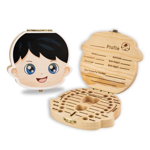 GrueGard Contenitore per denti da latte, con funzione display, regalo per nascita, bella fata dei denti, per bambini