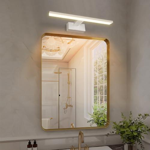 Aigostar Luci LED Specchio Bagno 40cm 8W 560LM Bianco Caldo 4000K IP44 – Lampada da Parete per il bagno 230V Bianco (Illuminazione Vanità/Estetica)
