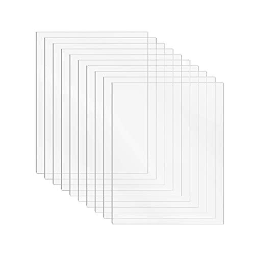 DARENYI 10 Pezzi Lastre Plexiglass 1mm, Pannello Acrilico Trasparente, Lastre Metacrilato per Cornice per Foto, Pittura (15 x 10 cm)