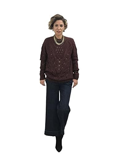 Pinko maxi pull bordeaux - m, giallo