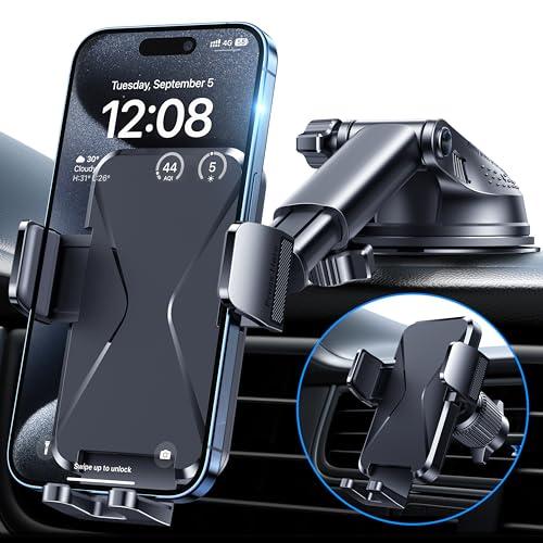 BIPOPIBO Porta Cellulare Auto [Super Aspirazione], Supporto Telefono Auto, Adatto per Parabrezza, Bocchette di Aerazione e Cruscotto, [3 in 1] Porta Telefono Auto Adatto a tutti gli smartphone