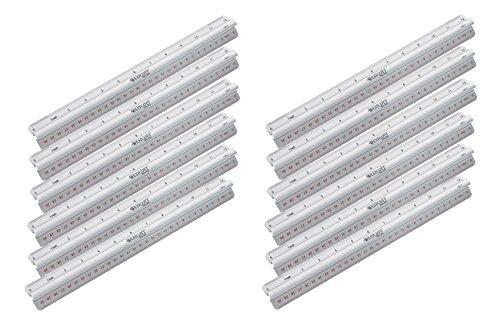 Acme United - Righello in alluminio con manico, argento.