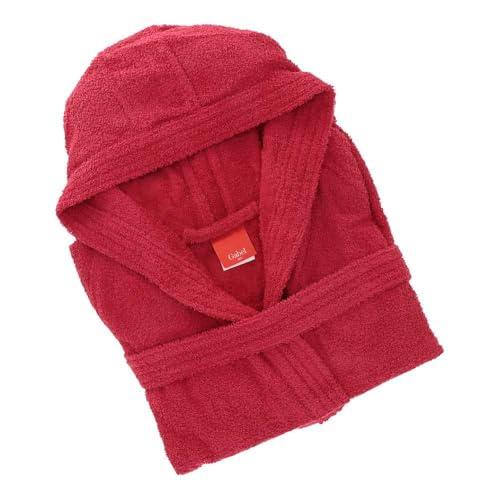 Gabel - Accappatoio adulto unisex in spugna di puro cotone idrofilo, tinta unita, peso spugna 380 gr/mq, ampie tasche, cintura e pratico cappuccio, anche come vestaglia.