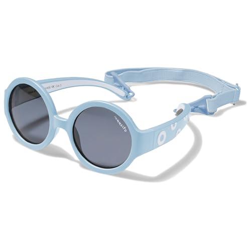 Mausito Occhiali da sole bambino 6-24 mesi I FLESSIBILI Occhiali da sole bambino 100% PROTEZIONE UV I Fascia regolabile e removibile I senza BPA I Migliore nei test I Design europeo per bambini