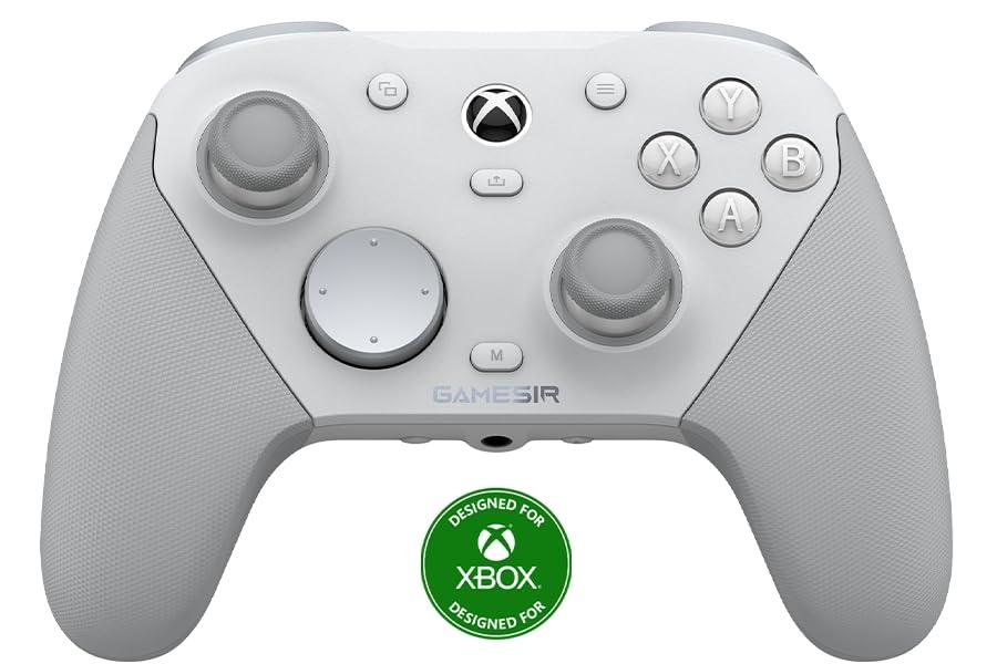 GameSir G7 Pro Controller 1000Hz con Stazione Ricarica per Xbox Series X|S, Xbox One, PC 10/11 & Android - Joystick TMR, Grilletti Regolabili & 4 Tasti Programmabili - Bianco Mecc