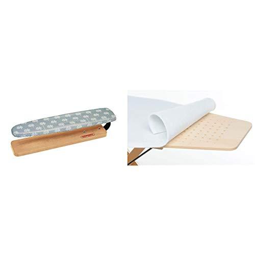 Foppapedretti Lo Stiramaniche Accessorio Stiro, Naturale & 0079000100 Il Mollettone Ricambio per ASSE da Stiro, Poliestere, Bianco