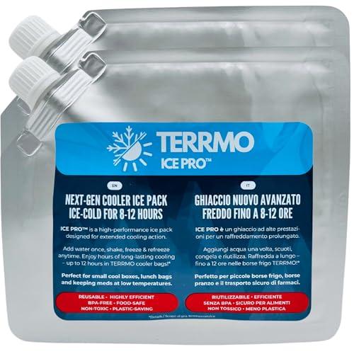 TERRMO Ice PRO™ Siberini Ghiaccioli per Borsa Frigo e Lunch Box | Lunga Durata 8–12h | Tavolette Ghiaccio Riutilizzabile, Mattonelle Ghiaccio Premium, Accumulatore di Freddo | 350ml & 19x16cm - 2 Pz.