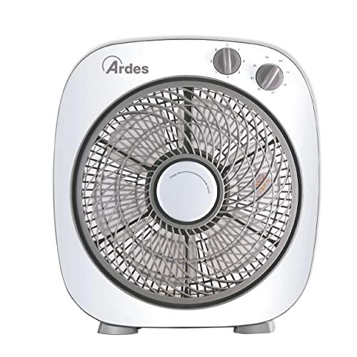 Ardes - AR5B24 Ventilatore Portatile Rinfrescante da Pavimento o Tavolo - 6 Pale 26 cm e 3 Livelli di Intensità e Timer 60 Minuti - Ventilatore da Terra Box Floor