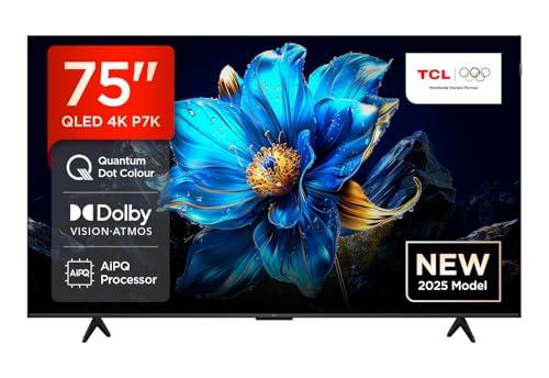 TCL 75P7K 75” QLED 4K HDR TV, Google TV, Smart TV (Dolby Vision & Atmos, Game Master, Motion clarity)