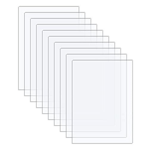 Langaelex 10 Lastre Plexiglass 10x15cm (Spessore 1mm) Lastre Metacrilato Trasparente per Cornice per Foto, Visualizzazione di Progetti, Pittura (4 * 6 pollici)