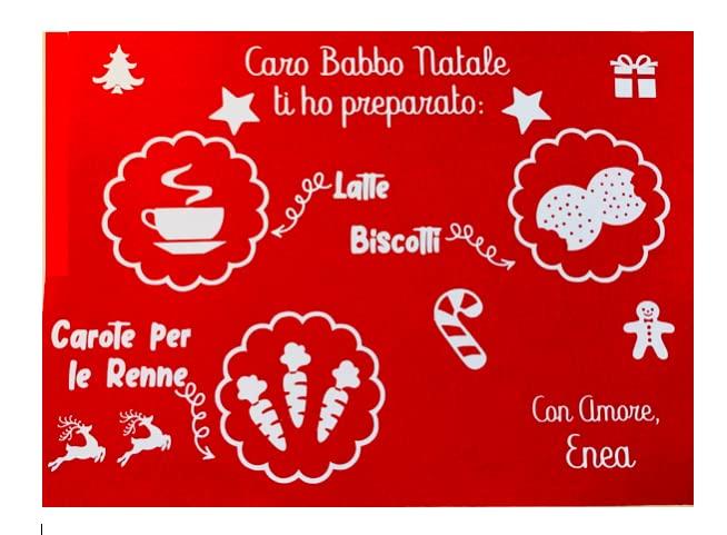TOVAGLIETTA PER LA CENA DI BABBO NATALE PERSONALIZZATA CON NOME