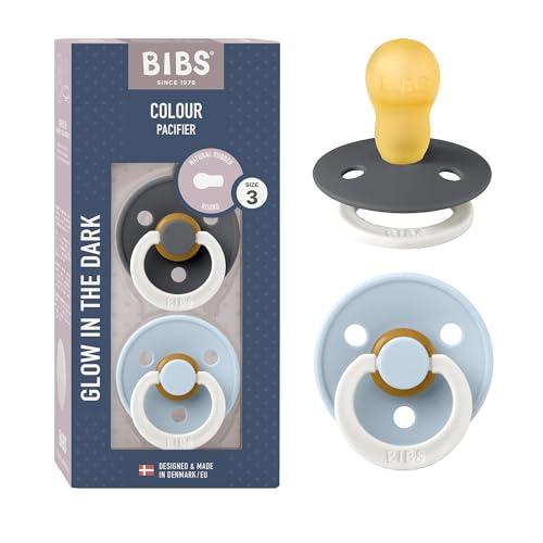 BIBS Colour Ciuccio confezione da 2 pezzi. Privo di BPA. Fluorescente