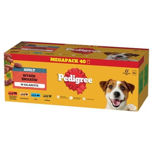 PEDIGREE DOGCARE - Cibo per cani, sacchetto per porzioni Chunks in salsa per adulti, 40 x 100 g