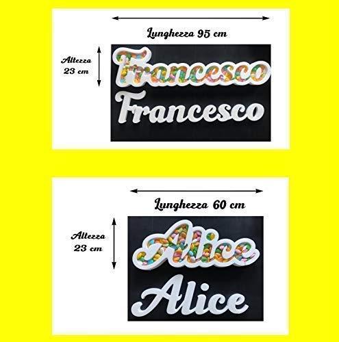 Contenitore Portaconfetti in Polistirolo CON NOME PERSONALIZZATO EXTRA LARGE 60/95 Cm