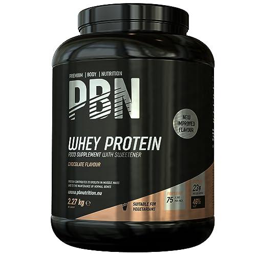 PBN - Premium Body Nutrition Siero di Latte in Polvere, 2.27 kg (Pacco da 1), Sapore di Cioccolato, Gusto Ottimizzato