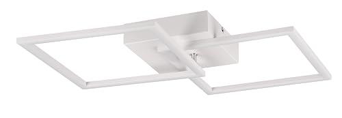 Reality LED - Plafoniera Trail R64492131, in metallo bianco opaco, con LED, 20 Watt