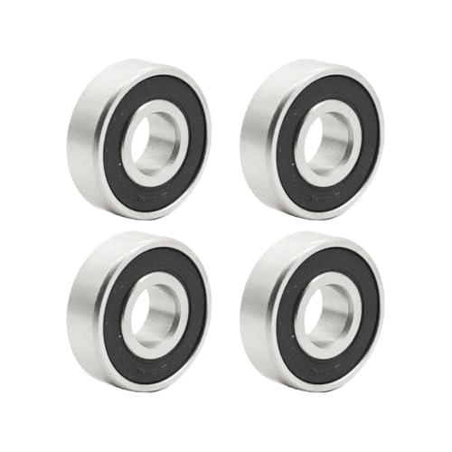 Flewdart 4pcs cuscinetti a sfera 6201-2rs, cuscinetto a sfere 12 x 32 x10mm 6201 2rs lega al cromo a doppia protezione per fai da te, banchi rotanti, motori, stampanti 3D, fresatrici (6201-2RS 4ps)