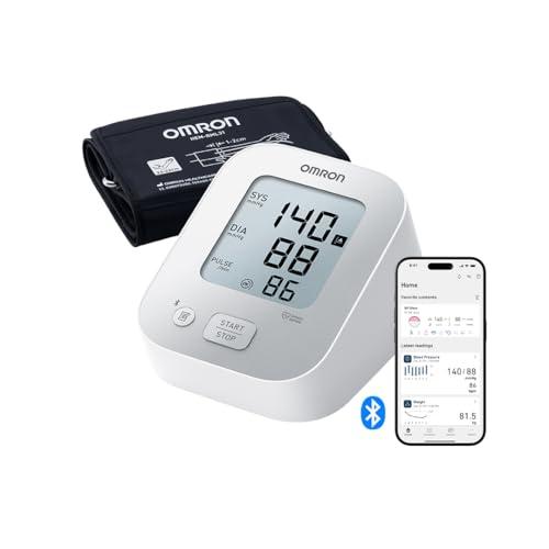 OMRON X2+ Connect, Misuratore di pressione misurazione precisa, Misuratore di pressione da braccio facile da usare ed efficace, Clinicamente validato con Bluetooth e bracciale universale (22–42 cm)