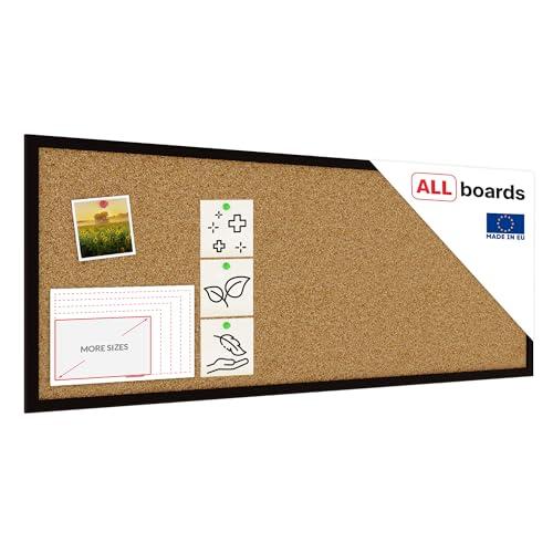 ALLboards Bacheca in sughero 100x40 cm cornice in legno NERA