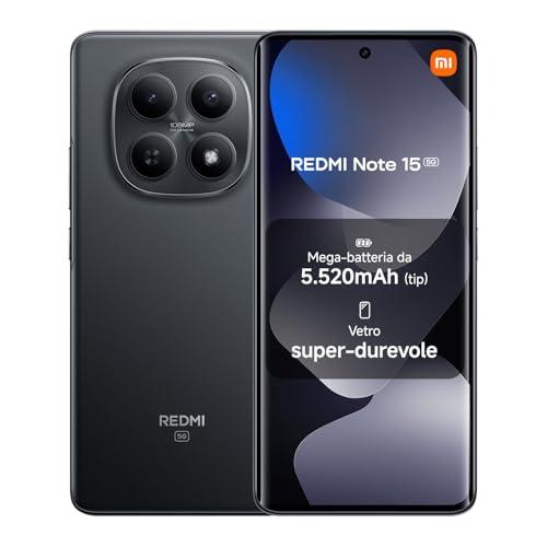 XIAOMI REDMI Note 15 5G, Smartphone 8+512GB, Nero, Resistenza IP65