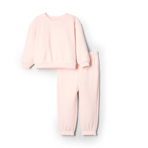 Amazon Essentials x Sofia Grainge Set con Felpa E Pantaloni Sportivi Unisex Bambini e Ragazzi, Rosa Pallido, 3 Anni