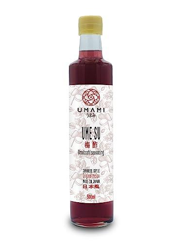 Umami Umesu Acidulato di Umeboshi 500ml - Prodotto in Giappone dalla fermentazione delle prugne Ume, sale e foglie di Shiso in Kioke (barili di legno)