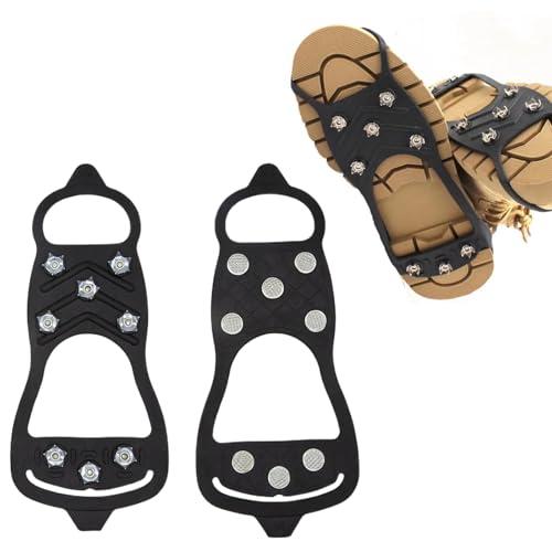 Tacchetti di Trazione in Acciaio, Ice Tacchetti, Antiscivolo Ramponi, Ramponi per Scarpe, 8 Denti (M:34-40), per Scarponi Sport Scarpe Winter Outdoor ​Camping Neve Pesca Caccia Camminare