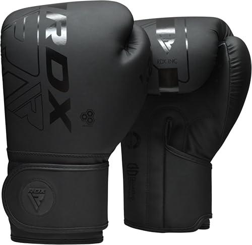 RDX Guantoni da Boxe Muay Thai e Allenamento, Maya Hide Pelle, KARA Combattimento Guanti da Sacco per Sparring, Sacchi Pugilato, Punzonatura, MMA Kick Boxing Gloves Uomo Donna, 8 10 12 14 16 18 oz