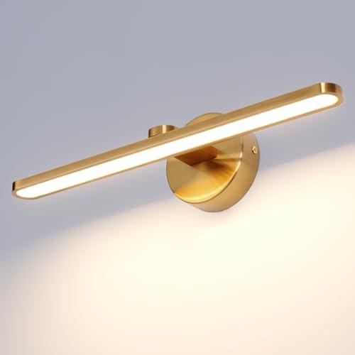 TYhogar Lampada da parete a LED per bagno, 40 cm, 12 W, moderna, 3000 K, in ottone, per cantina, cucina, armadio da bagno