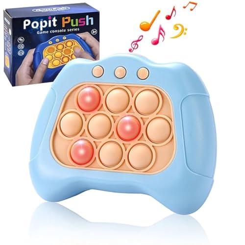 Jastown Gioco Quick Push Bubbles Per Bambini, Pop It Game, Poppit Elettronico,Giocattoli Sensoriali Fidget Toys, Giocattolo Antistress, Pop Fidget Game Giocattoli Per Ragazzi, Ragazze (azzurro)