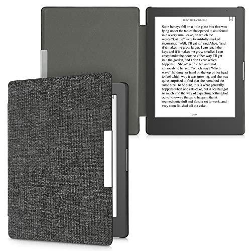 kwmobile Cover Compatibile con Kobo Aura Edition 1 - Custodia a Libro in Tessuto - Copertina Flip Case per Lettore eReader